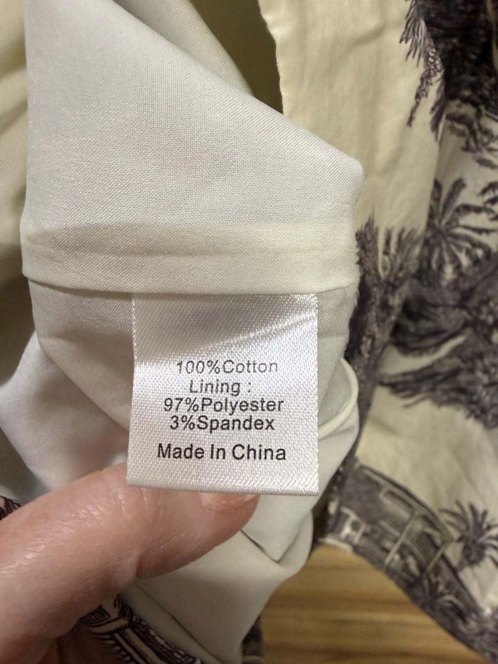 Tuckernuck x India Hicks Hibiscus Hill Toile Domino Mini Dress M Cream Black - Picture 6 of 6